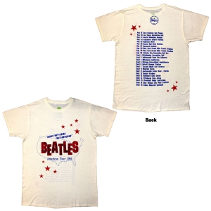 Beatles - American Tour 64 Uni Natrl T-Shirt i gruppen MERCHANDISE / T-shirt / Nyheter / Pop-Rock hos Bengans Skivbutik AB (5583334r)