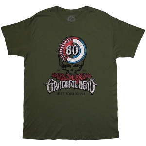 Grateful Dead - 60Th Roses Uni Green T-Shirt i gruppen MERCHANDISE / T-shirt / Nyheter / Pop-Rock hos Bengans Skivbutik AB (5583343r)