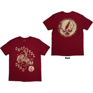 Grateful Dead - Skeleton Horse Uni Red T-Shirt i gruppen MERCHANDISE / T-shirt / Nyheter / Pop-Rock hos Bengans Skivbutik AB (5583344r)