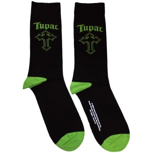 Tupac - Green Cross Uni Bl Socks i gruppen MERCHANDISE / Merch / Hip Hop-Rap hos Bengans Skivbutik AB (5583629)