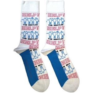 Beatles - Help! Outlines Repeat Uni Wht Socks i gruppen MERCHANDISE / Merch / Pop-Rock hos Bengans Skivbutik AB (5583635)