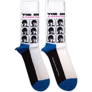 Beatles - A Hard Day's Night Album Uni Wht Socks i gruppen MERCHANDISE / Merch / Pop-Rock hos Bengans Skivbutik AB (5583637)