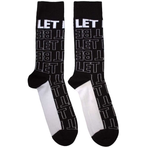 Beatles - Let It Be Text Outlines Repeat Uni Bl Socks i gruppen MERCHANDISE / Merch / Pop-Rock hos Bengans Skivbutik AB (5583639)