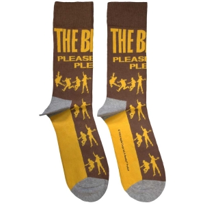 Beatles - Please Please Me Silhouettes Uni Brown Socks i gruppen MERCHANDISE / Merch / Pop-Rock hos Bengans Skivbutik AB (5583641)