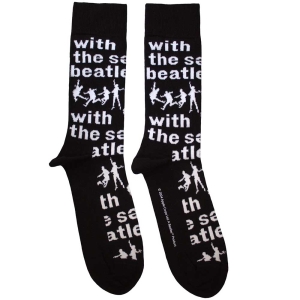 Beatles - With The Beatles Silhouettes Repeat Uni Bl Socks i gruppen MERCHANDISE / Merch / Pop-Rock hos Bengans Skivbutik AB (5583645)