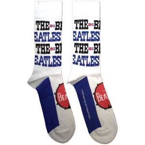 Beatles - Budokan Poster & Drum Logo Uni Wht Socks i gruppen MERCHANDISE / Merch / Pop-Rock hos Bengans Skivbutik AB (5583651)