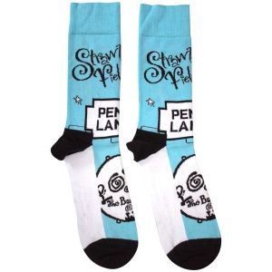 Beatles - Strawberry Fields/Penny Lane Uni Lht Blue Socks i gruppen MERCHANDISE / Merch / Pop-Rock hos Bengans Skivbutik AB (5583661)