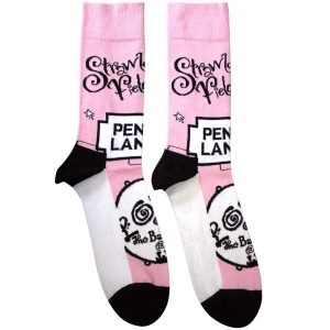 Beatles - Strawberry Fields/Penny Lane Uni Pink Socks i gruppen MERCHANDISE / Merch / Pop-Rock hos Bengans Skivbutik AB (5583662)