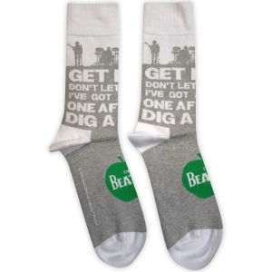 Beatles - Rooftop Silhouettes & Apple Uni Grey Socks i gruppen MERCHANDISE / Merch / Pop-Rock hos Bengans Skivbutik AB (5583663)