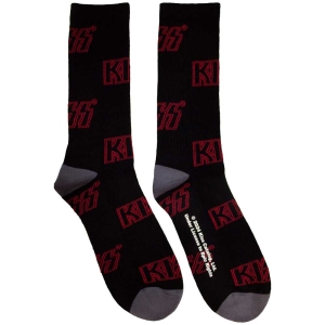 Kiss - Logo Pattern Uni Bl Socks i gruppen MERCHANDISE / Merch / Metal hos Bengans Skivbutik AB (5583677)