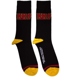 Kiss - Red Logo Single Stripe Uni Bl Socks i gruppen MERCHANDISE / Merch / Metal hos Bengans Skivbutik AB (5583678)