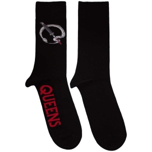 Queens Of The Stone Age - Q Emblem Uni Bl Socks i gruppen MERCHANDISE / Merch / Metal hos Bengans Skivbutik AB (5583685)