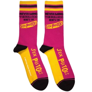 Sex Pistols - Nmtb Stripes Uni Pink Socks i gruppen MERCHANDISE / Merch / Punk hos Bengans Skivbutik AB (5583690)