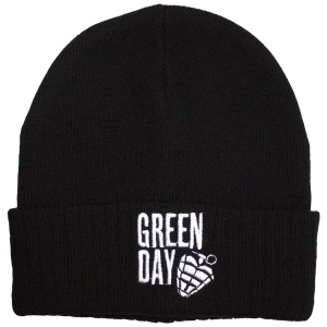 Green Day - Stacked Logo & Grenade Bl Beanie Hat i gruppen MERCHANDISE / Merch / Punk hos Bengans Skivbutik AB (5583703)