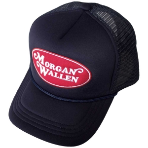 Morgan Wallen - Oval Logo Navy Mesh-Back Cap i gruppen MERCHANDISE / Merch / Country hos Bengans Skivbutik AB (5583715)