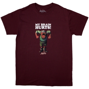 Monty Python - My Brain Hurts Uni Maroon T-Shirt i gruppen MERCHANDISE / T-shirt / Film-Musikkkal hos Bengans Skivbutik AB (5583728r)