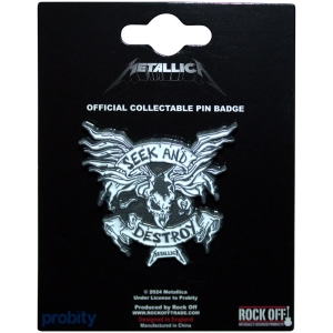 Metallica - Seek & Destroy Pin Badge i gruppen MERCHANDISE / Merch / Metal hos Bengans Skivbutik AB (5583926)