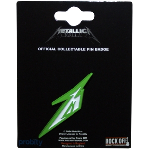 Metallica - M Logo Pin Badge i gruppen MERCHANDISE / Merch / Metal hos Bengans Skivbutik AB (5583930)