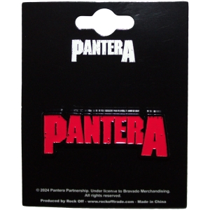 Pantera - Red Logo Pin Badge i gruppen MERCHANDISE / Merch / Metal hos Bengans Skivbutik AB (5583936)