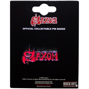 Saxon - Red Logo Pin Badge i gruppen MERCHANDISE / Merch / Metal hos Bengans Skivbutik AB (5583957)