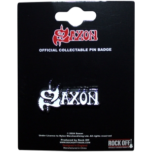 Saxon - White Logo Pin Badge i gruppen MERCHANDISE / Merch / Metal hos Bengans Skivbutik AB (5583958)