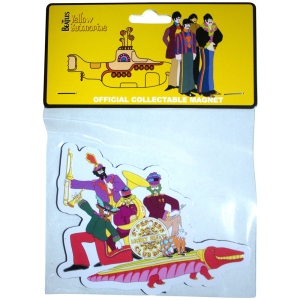 Beatles - Yellow Submarine Band On Croc Embossed Magnet i gruppen MERCHANDISE / Merch / Pop-Rock hos Bengans Skivbutik AB (5583967)