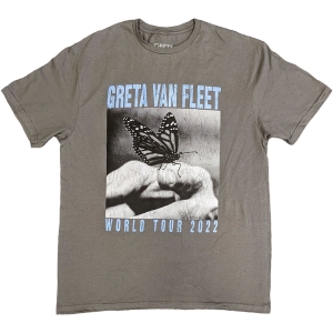 Greta Van Fleet - World Tour Butterfly Uni Char T-Shirt i gruppen MERCHANDISE / T-shirt / Pop-Rock hos Bengans Skivbutik AB (5583981r)