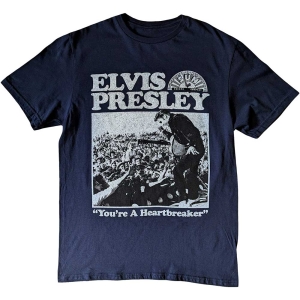 Elvis Presley - Sun Records Elvis Heartbreaker Uni Navy T-Shirt i gruppen MERCHANDISE / T-shirt / Pop-Rock hos Bengans Skivbutik AB (5583998r)