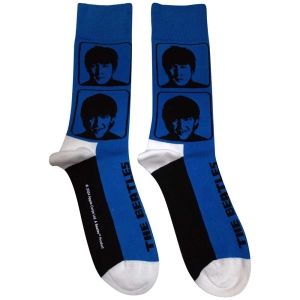 Beatles - Beatles A Hard Days Night Headshots Uni Blue Socks (Size 40-44) i gruppen MERCHANDISE / Merch / Pop-Rock hos Bengans Skivbutik AB (5586271)