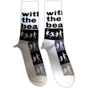 Beatles - Beatles With The Beatles Silhouette Stripes Uni Wht Socks (Size 40-44) i gruppen MERCHANDISE / Merch / Pop-Rock hos Bengans Skivbutik AB (5586279)