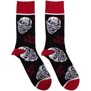 Iron Maiden - Eddie Skulls Uni Bl Socks (Size 40-44) i gruppen MERCHANDISE / Merch / Metal hos Bengans Skivbutik AB (5586287)