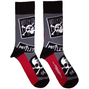 Motley Crue - Logos Uni Char Socks (Size 40-44) i gruppen MERCHANDISE / Merch / Metal hos Bengans Skivbutik AB (5586293)