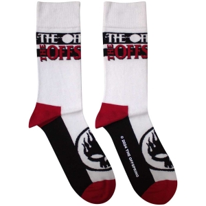 Offspring - Flaming Skull Logo Uni Wht Socks (Size 40-44) i gruppen MERCHANDISE / Merch / Punk hos Bengans Skivbutik AB (5586294)