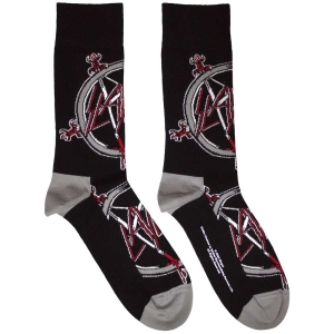 Slayer - Pentagram Uni Bl Socks (Size 40-44) i gruppen MERCHANDISE / Merch / Metal hos Bengans Skivbutik AB (5586307)