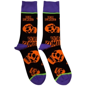 Rob Zombie - Orange Skulls Uni Socks (Size 40-44) (Eu Size 40-44) i gruppen MERCHANDISE / Merch / Metal hos Bengans Skivbutik AB (5586314)