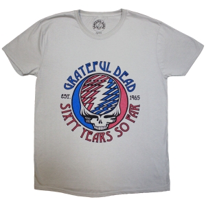 Grateful Dead - Stealie 60 Uni Grey T-Shirt i gruppen MERCHANDISE / T-shirt / Nyheter / Pop-Rock hos Bengans Skivbutik AB (5586396r)