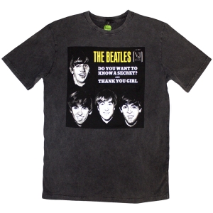 Beatles - Vj Sercret Sleeve Stone Wash Uni Char T-Shirt i gruppen MERCHANDISE / T-shirt / Pop-Rock hos Bengans Skivbutik AB (5586743r)