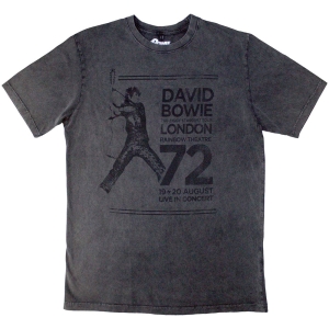 David Bowie - Rainbow Theatre Stone Wash Uni Char T-Shirt i gruppen MERCHANDISE / T-shirt / Pop-Rock hos Bengans Skivbutik AB (5586750r)