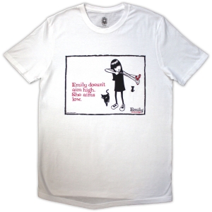 Emily The Strange - Aims Low Uni Wht T-Shirt i gruppen MERCHANDISE / T-shirt / TV-serie hos Bengans Skivbutik AB (5586756r)