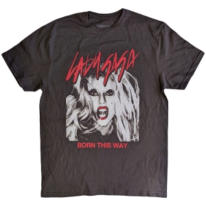 Lady Gaga - Born This Way Photo Uni Char T-Shirt i gruppen MERCHANDISE / T-shirt / Pop-Rock hos Bengans Skivbutik AB (5586762r)