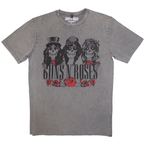 Guns N Roses - Hell Group Stone Wash Uni Grey T-Shirt i gruppen MERCHANDISE / T-shirt / Metal hos Bengans Skivbutik AB (5586765r)