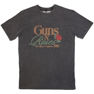 Guns N Roses - California 1985 Stone Wash Uni Char T-Shirt i gruppen MERCHANDISE / T-shirt / Metal hos Bengans Skivbutik AB (5586766r)