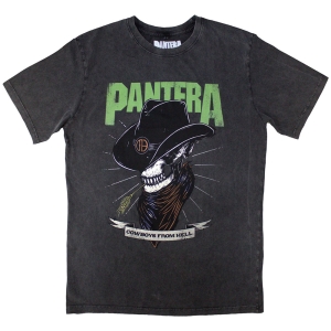 Pantera - Skeleton Cowboy Stone Wash Uni Char T-Shirt i gruppen MERCHANDISE / T-shirt / Metal hos Bengans Skivbutik AB (5586778r)