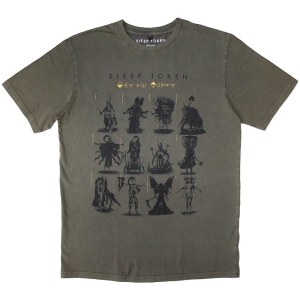 Sleep Token - Grid Stone Wash Uni Green T-Shirt i gruppen MERCHANDISE / T-shirt / Metal hos Bengans Skivbutik AB (5586785r)