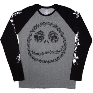 The Nightmare Before Christmas - Floral Jack Uni Grey/Bl Longsleeve i gruppen MERCHANDISE / T-shirt / Film-Musikkkal hos Bengans Skivbutik AB (5586799r)