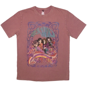 The Who - Psych Floral Stone Wash Uni Kashmir Red T-Shirt i gruppen MERCHANDISE / T-shirt / Pop-Rock hos Bengans Skivbutik AB (5586803r)