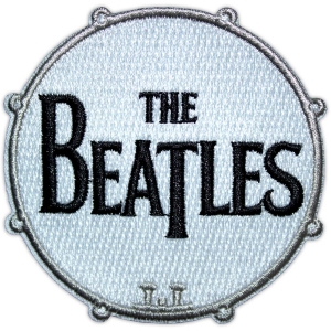 Beatles - Drum Logo Large Woven Patch i gruppen MERCHANDISE / Merch / Pop-Rock hos Bengans Skivbutik AB (5587228)