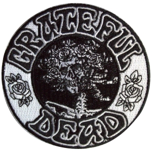 Grateful Dead - B&W Bertha Circle Woven Patch i gruppen MERCHANDISE / Merch / Pop-Rock hos Bengans Skivbutik AB (5587238)