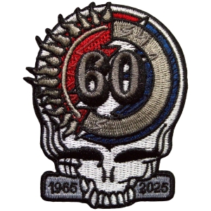 Grateful Dead - 60Th Anniversary Skull Woven Patch i gruppen MERCHANDISE / Merch / Pop-Rock hos Bengans Skivbutik AB (5587239)