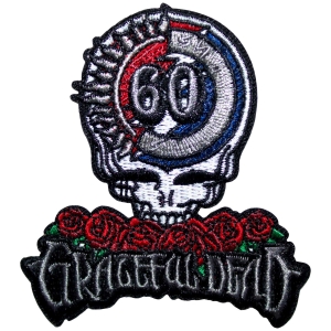 Grateful Dead - 60Th Anniversary Skull & Logo Woven Patch i gruppen MERCHANDISE / Merch / Pop-Rock hos Bengans Skivbutik AB (5587240)